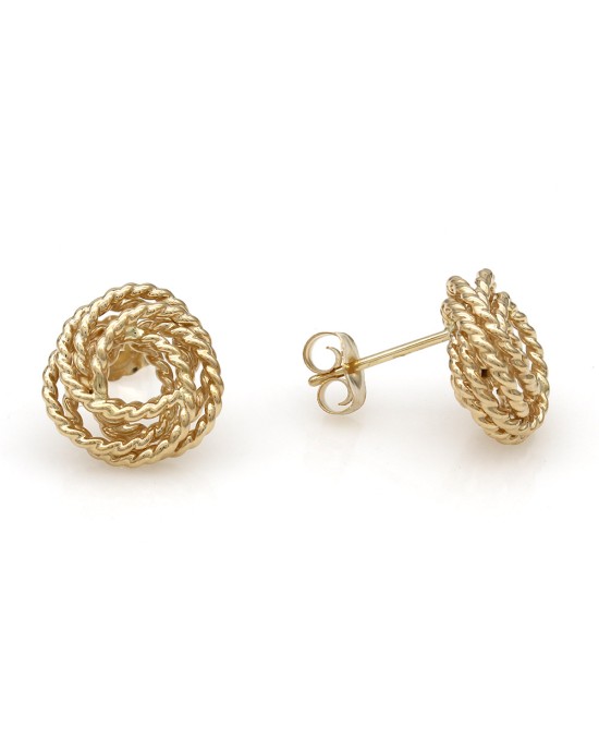 Knot Earrings in Gold